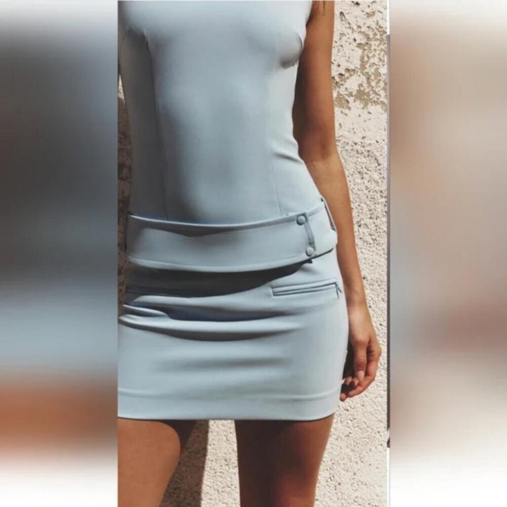 ZARA BELTED MINI DRESS - Picture 3 of 9